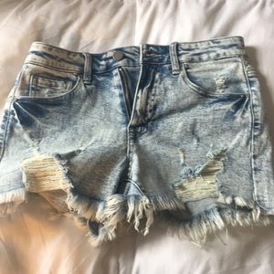 Black label high waisted jeans shorts